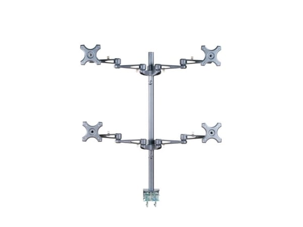 Neomounts FPMA-D935D4 - Monteringssett - full bevegelse - for 4 LCD-skjermer - sølv - skjermstørrelse: 10"-27" - klemmemonterbar, skrivebordsmonterbar