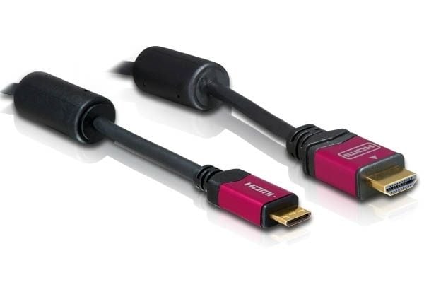 Delock - HDMI-kabel - HDMI hann til 19 pin mini HDMI Type C hann - 3 m