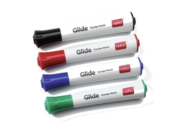 Nobo GLIDE kuivapyyhkimarkkerit (1902096) 4 kpl