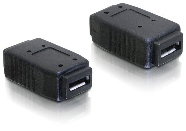 Delock - Typbytare för USB - Mikro-USB typ AB (hona) till Mikro-USB typ AB (hona)
