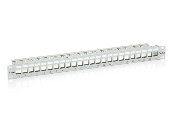Equip 767124, RJ-45, Cat6, Grå, Metall, Rackmontering, 1U
