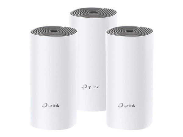 TP-Link Deco E4 - Wi-Fi-system - (3 rutere) - maske - Wi-Fi 5 - Dobbeltbånd (en pakke 3)