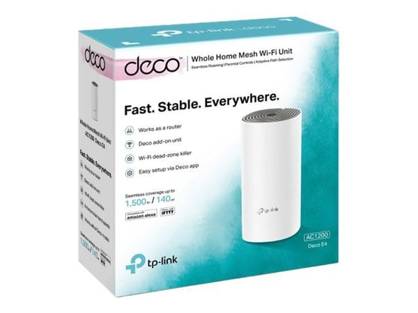 TP-Link Deco E4 - Trådløs router - 802.11a/b/g/n/ac - Dual Band - (Understøtter max. 100 mbps)