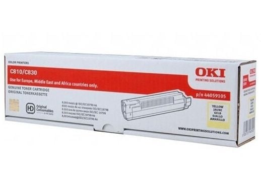 OKI 44059105, 8000 sivua, Keltainen, 1 kpl