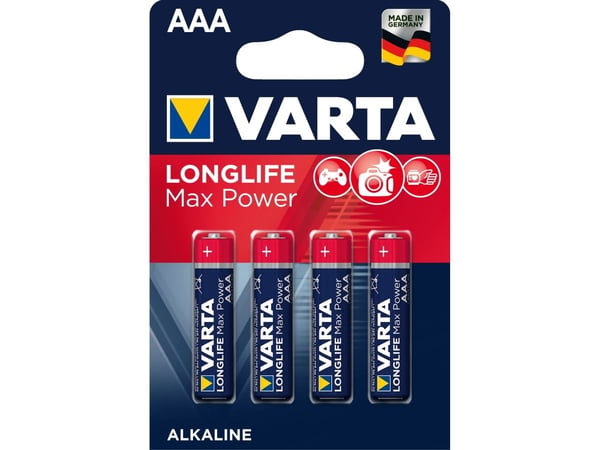 Varta Max Tech AAA - 4 pack, Single-use battery, AAA, Alkalisk, 1,5 V, 4 styck, 44,5 mm