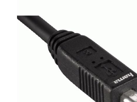 Hama USB 2.0 Cable USB-A Plug - mini USB-B Plug (B4), 1.8 m, 1,8 m, USB A, Mini-USB B, 0,48 Gbit/s, musta