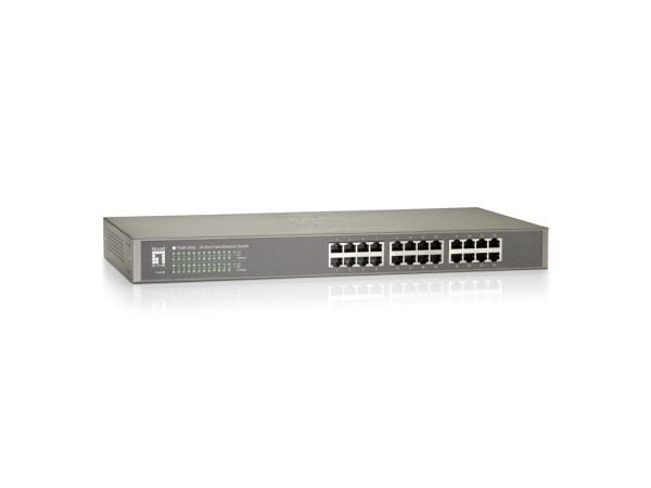 LevelOne FSW-2450 - Switch - 24 x 10/100 - stasjonær