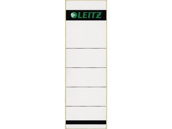 LEITZ mapperyggetikett, 61 x 192 mm, kort, bred, grå, passer til LEITZ standard- og hardkartongmapper 1070 (1642-10-85)