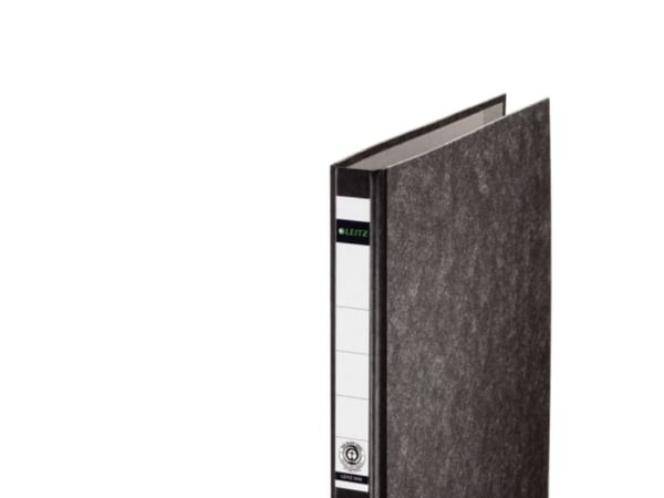 LEITZ cloud marmorringperm, 2 D-ringmekanisme, svart DIN A4, ryggbredde: 35 mm, pappomslag, utvendig med (1040-00-00)