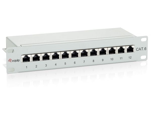 Equip 208014, Gigabit Ethernet, 1000 Mbit/s, RJ-45, Cat6, Cat6e, Grå, Stål