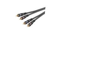 Goobay 50119, 2 x RCA, Manlig kontakt, 2 x RCA, Manlig kontakt, 3 m, Svart