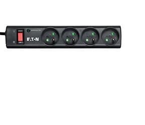 Eaton Protection Strip - Overspenningsavleder - AC 220-250 V - 2500 watt - utgangskontakter: 4 - svart