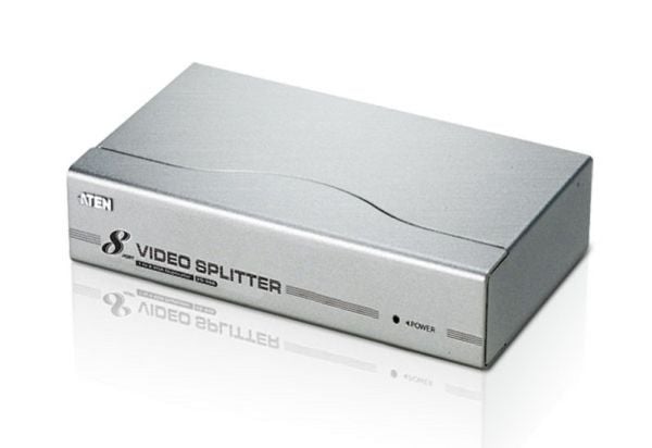 ATEN VS98A-AT-G, VGA, 8x VGA, 1920 x 1440 piksler, Sølv, Metall, 30 m
