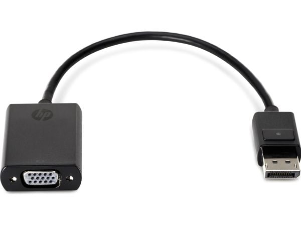 HP - VGA-adapter - DisplayPort (hann) til HD-15 (VGA) (hunn) - 20 cm - for HP Z1 G9; Elite t655; Pro 260 G9, 400 G9, t550; ProOne 440 G9; Workstati...