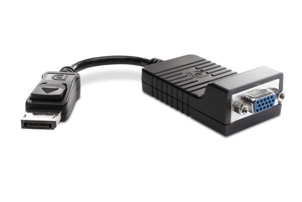 HP - VGA-adapter - DisplayPort (hann) til HD-15 (VGA) (hunn) - 20 cm - for HP Z1 G9; Elite t655; Pro 260 G9, 400 G9, t550; ProOne 440 G9; Workstati...