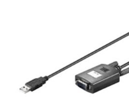 Goobay 68875, Sort, 1,5 m, USB Type-A, RS-232, Hankjønn, Hankjønn