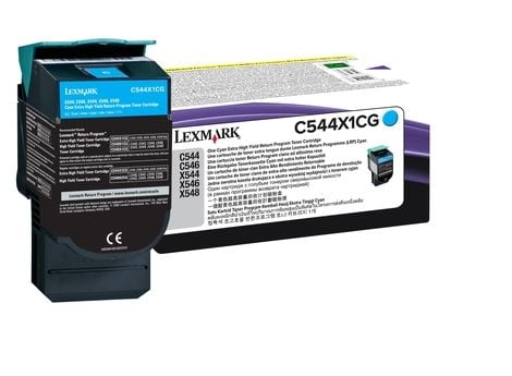 Lexmark C544X1CG, 30000 sivua, Syaani, 1 kpl