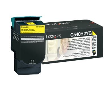Lexmark - Suuritehoinen - keltainen - alkuperäinen - värikasetti LCCP - Lexmark C540, C543, C544, C544, C546, X543, X544, X546, X548 - väriainekasetti