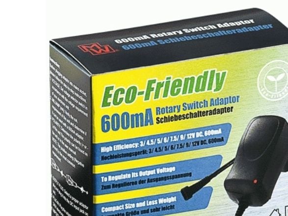 Goobay NTS 600 EuP MW 3N06GS, 12 V, 600 mAh, Sort, 109 g