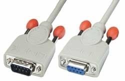 Lindy 0,5m RS232 Cable, 0,5 m, 9-pin D-Sub M, 9-pin D-Sub FM, Hankjønn/hunkjønn, Grå