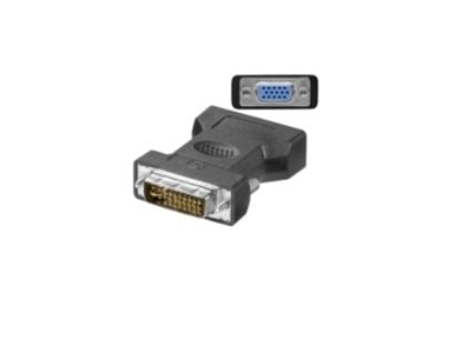 Microconnect MONAJ, DVI-I 24+5Pin, HD15, Musta