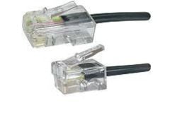 MicroConnect Modular - Nätverkskabel - RJ-11 (hane) till RJ-45 (hane) - 3 m - svart