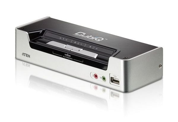 ATEN CubiQ CS1792 USB 2.0 HDMI KVMP Switch - KVM / lydsvitsj - 2 x KVM/lyd - 1 lokalbruker - stasjonær