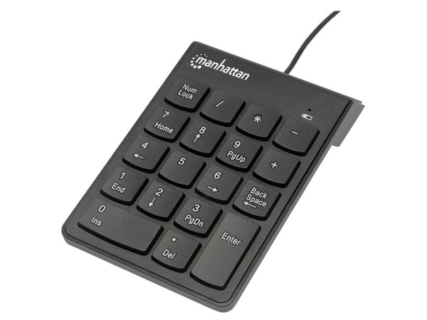 Manhattan kablet numerisk tastatur - svart
