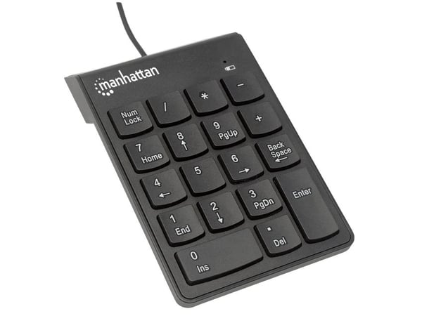 Manhattan kablet numerisk tastatur - svart