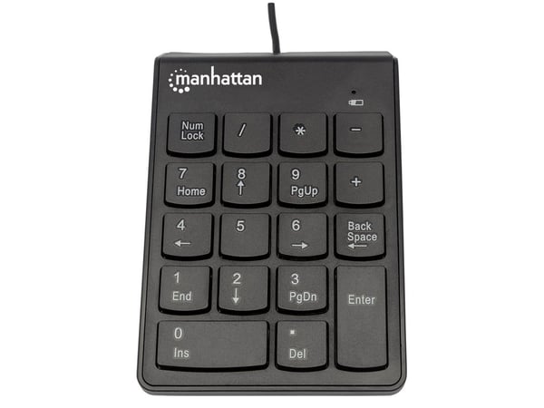 Manhattan kablet numerisk tastatur - svart