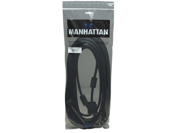 Manhattan 317696, 10 m, VGA (D-Sub), VGA (D-Sub), Hanstik, Hanstik, Svart