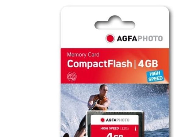 AgfaPhoto Compact Flash, 4GB, 4 GB, CompactFlash, Musta