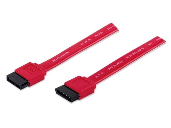 Manhattan 340700, 0,5 m, SATA III, SATA 7-pin, SATA 7-pin, Hankjønn, Rød
