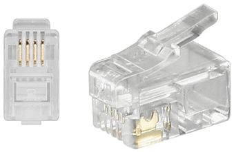 Goobay 50249, RJ10, genomskinlig Goobay 50249, RJ10, genomskinlig