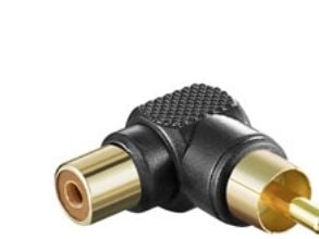 Goobay 11685, RCA, RCA, Svart, Guld