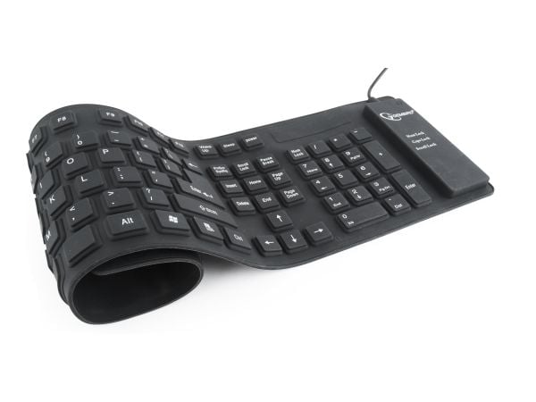 Gembird KB-109F-B - Tastatur - PS/2, USB - USA - svart Gembird KB-109F-B - Tastatur - PS/2, USB - USA - svart