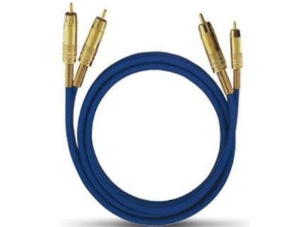 OEHLBACH 2036, 2 x RCA, Hanstik, 2 x RCA, Hanstik, 3 m, Blå