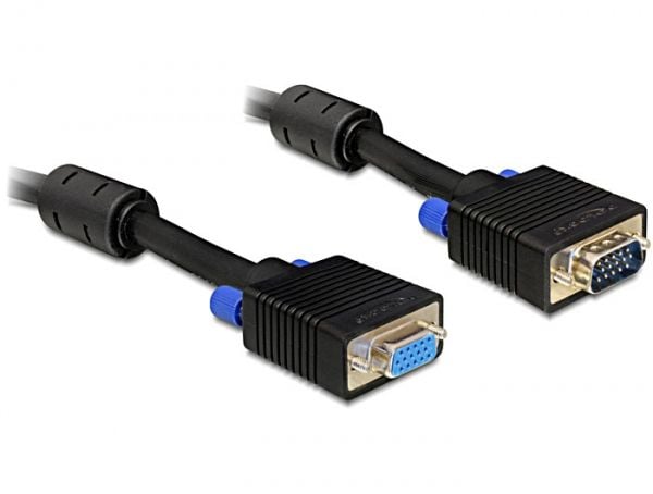 DeLock - VGA-liitäntä - HD-15 (M) - HD-15 (W) - 5 m (82566)