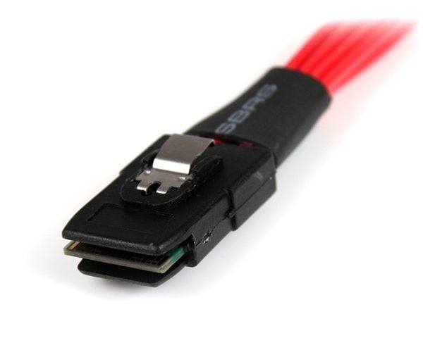StarTech.com SAS8087S450, 0,05 m, SFF-8087, SATA, Uros/uros, Musta, Punainen, 60 g