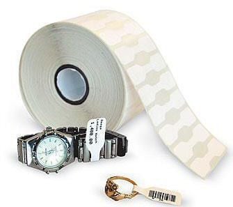 Zebra 8000D Smykker - Polypropylen (PP) - permanent akryllisk klæbemiddel - hvit - 55,88 x 12,7 mm 21060 etikette(r) (6 rulle(r) x 3510) etikett - ...