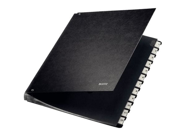 Leitz - Klassifikasjonsmappe - 12 deler - fortrykt: 1-12 - for A4 (210 x 297 mm) - med fliker