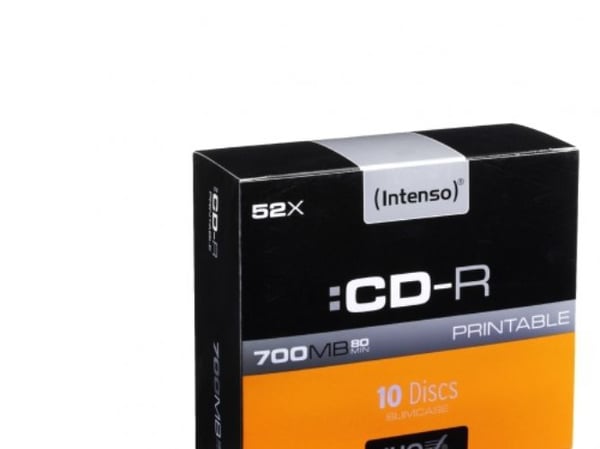 Intenso - 10 x CD-R - 700 MB (80min) 52x - yta utskrivbar med bläckstråleskrivare - tunt CD-fodral Intenso - 10 x CD-R - 700 MB (80min) 52x - yta utskrivbar med bläckstråleskrivare - tunt CD-fodral