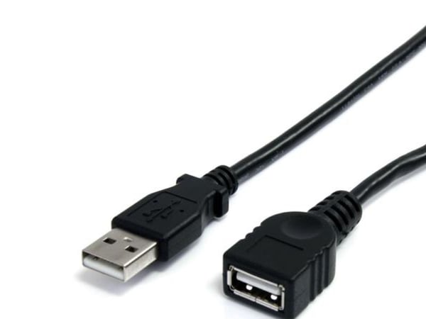 StarTech 3 ft Black USB 2.0 Extension Cable A to A - M/F - 3 ft USB A to A Extension Cable - 3ft USB 2.0 Extension cord (USBEXTAA3BK) - USB-forleng...