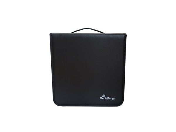 MediaRange - Lomme for CD/DVD-plater - 200 plater - syntetisk skinn - svart