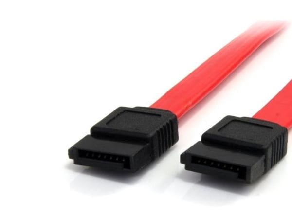 StarTech 12in SATA Serial ATA Cable - SATA cable - Serial ATA 150/300 - SATA (F) to SATA (F) - 1 ft - red - SATA12 - SATA-kabel - Serial ATA 150/30...