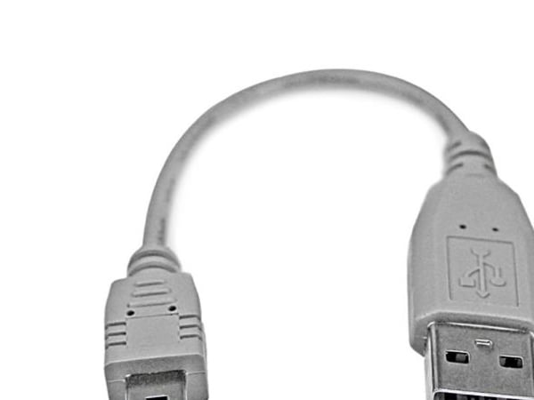 StarTech.com 6 tuuman USB-Mini-USB-kaapeli - USB 2.0 A-Mini B - harmaa - Mini-USB-kaapeli (USB2HABM6IN) - USB-kaapeli - USB (han) til mini-USB type...