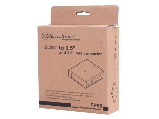 SilverStone FP55 - Ramme - 5,25" til 3,5" / 2,5" - lajittelu