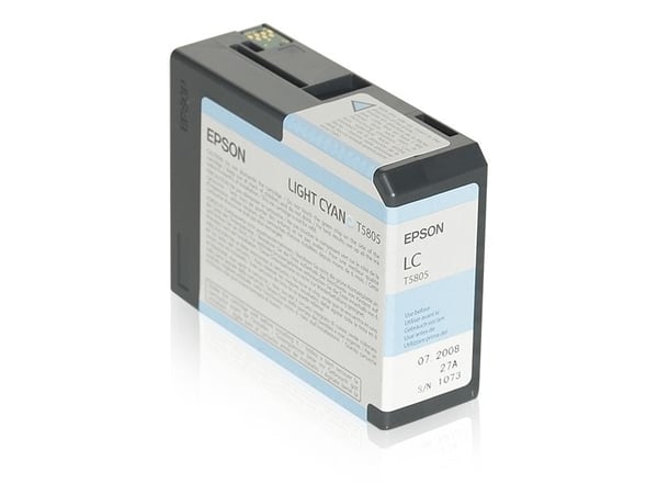 Epson T5805 - 80 ml - lys cyan - original - blekkpatron - for Stylus Pro 3800, Pro 3880