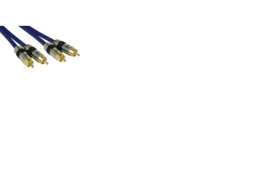 InLine 89701P, Hankjønn, 2 x RCA, Hankjønn, 1 m, Blå