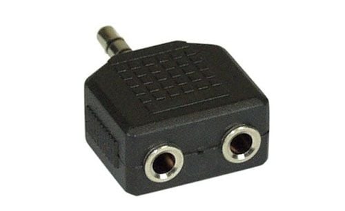 InLine 99301, 3.5mm jack female, 2x 3.5mm, Svart